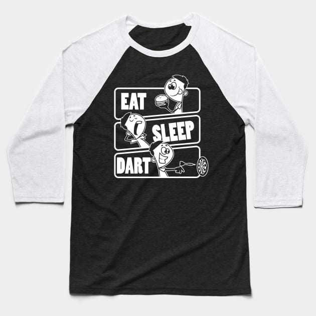 Eat Sleep Dart Repeat - Gift for dart player print Baseball T-Shirt by theodoros20